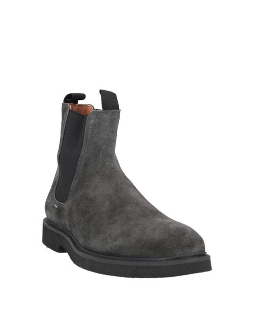 Docksteps Black Ankle Boots Soft Leather for men