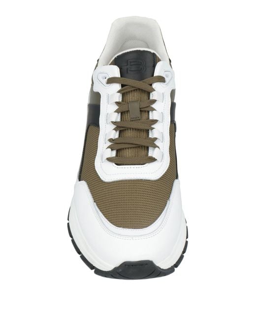 Baldinini White Sneakers Calfskin, Textile Fibers for men