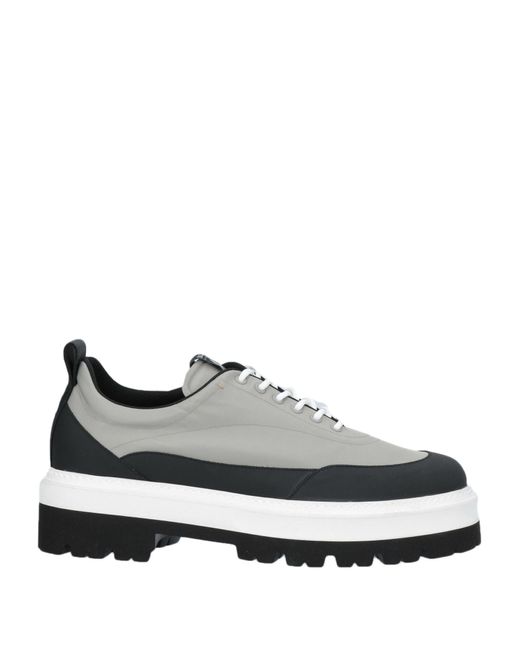 Bally Gray Lace-Up Shoes Textile Fibers, Soft Leather for men