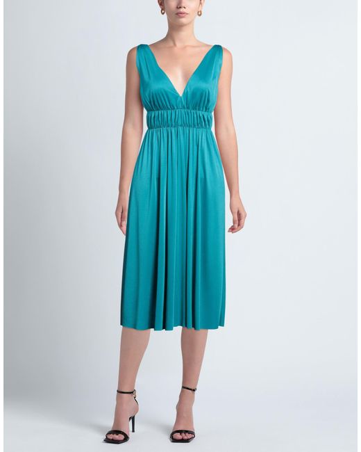 P.A.R.O.S.H. Blue Midi-Kleid