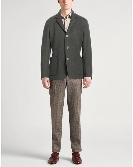 Fedeli Gray Blazer Cashmere for men