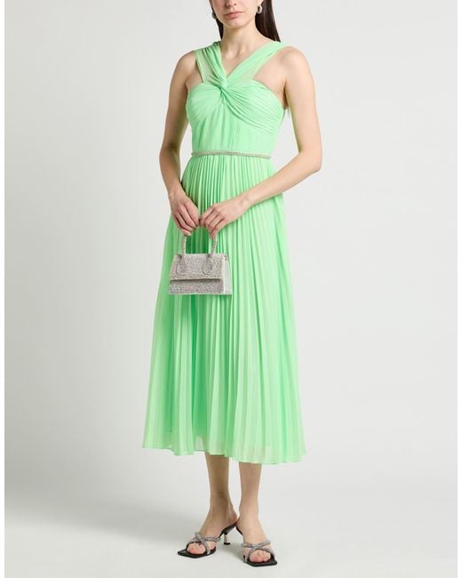 Self-Portrait Green Midi Dress