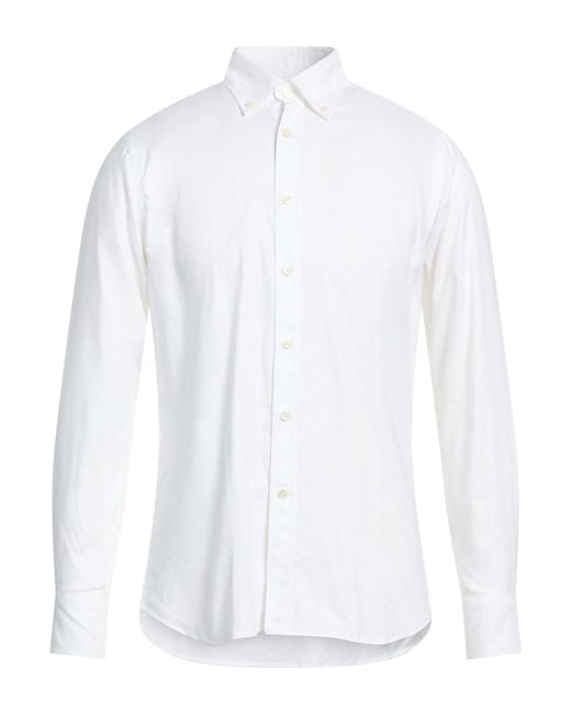 Caliban White Shirt Cotton for men