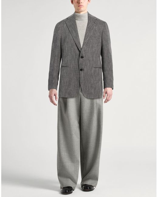Tagliatore Gray Blazer Virgin Wool, Silk, Polyamide, Cotton for men