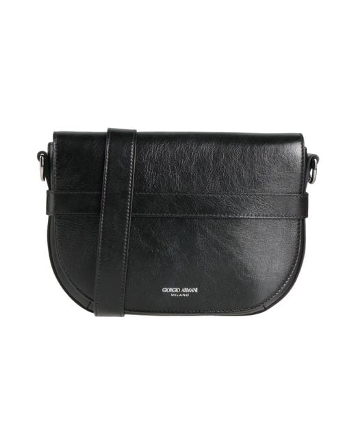 Giorgio Armani Black Cross-Body Bag Goat Skin