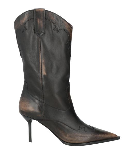 Paris Texas Black Boot Leather