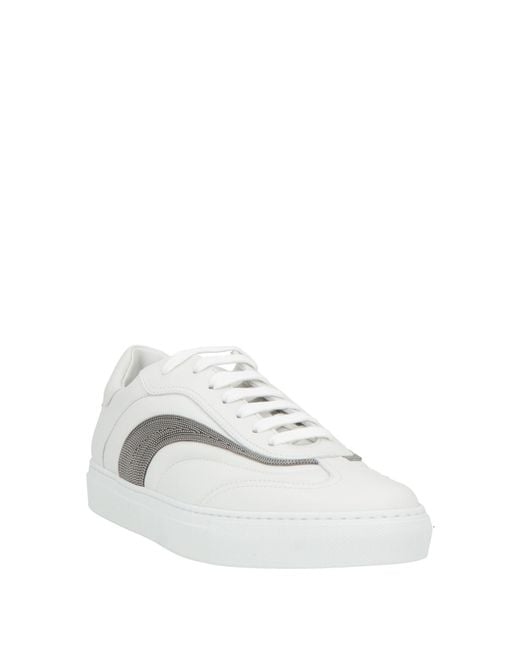 Brunello Cucinelli White Sneakers Leather