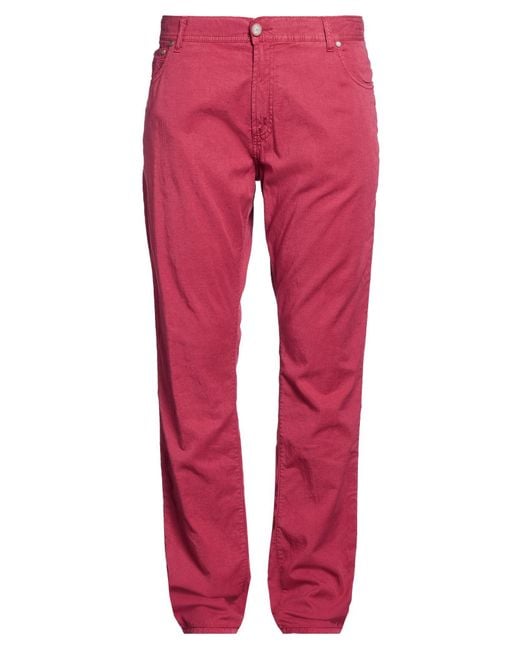 richard j. brown Red Pants Lyocell, Cotton, Linen, Elastane for men