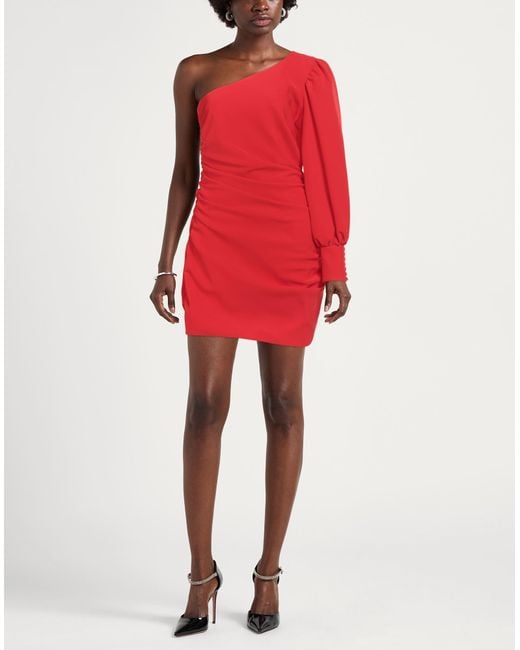 Jijil Red Mini Dress Polyester, Elastane