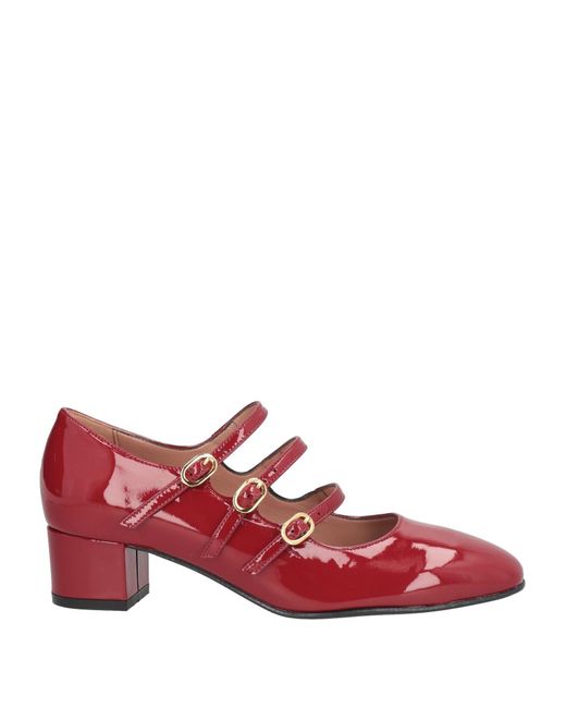 Ovyè Red Brick Pumps Leather