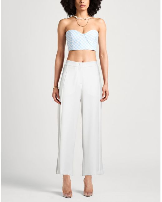 Caractere White Pants Polyester