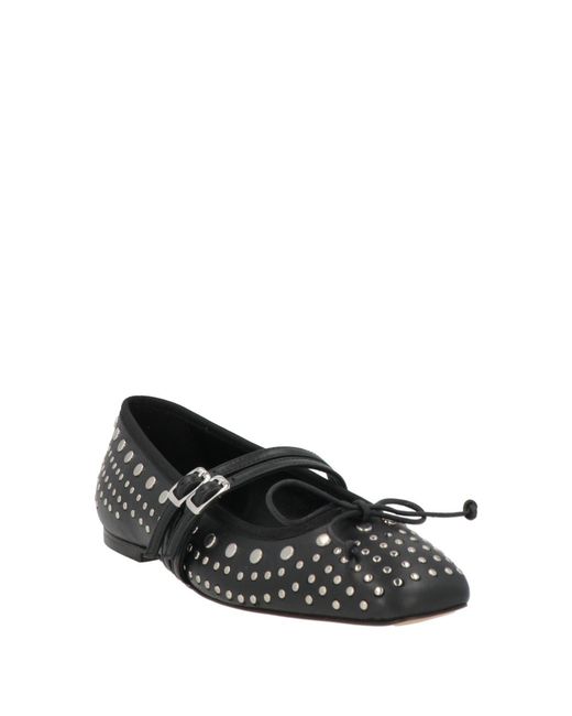 Baldinini Black Ballet Flats Leather