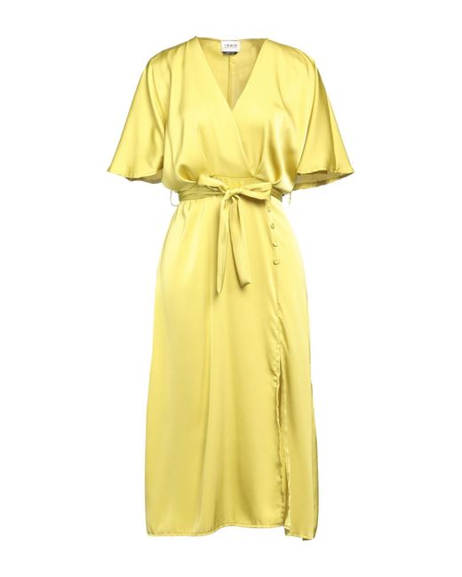 Berna Yellow Midi Dress