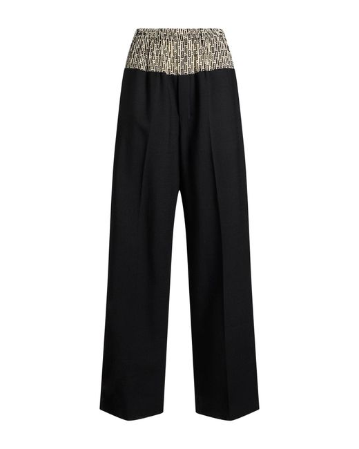 Fendi Black Pants Virgin Wool, Polyamide