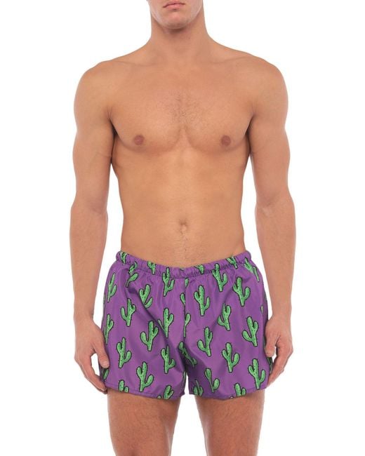 YES I AM Purple Swim Trunks for men