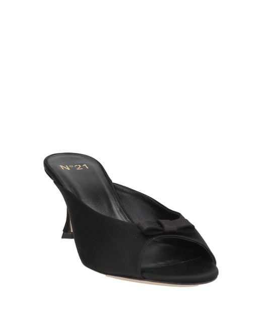 N°21 Black Sandals Textile Fibers