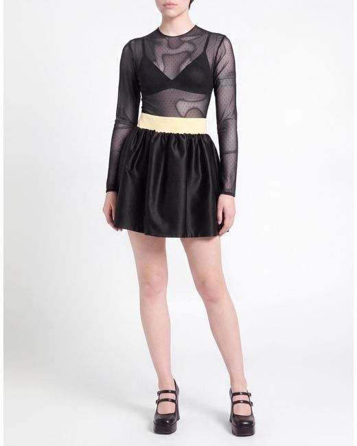 SALVO MARTORANA Black Mini Dress Polyester