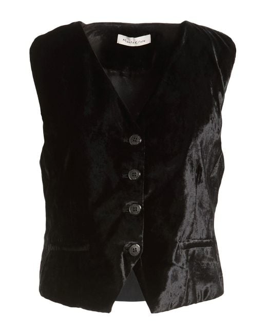 Manila Grace Black Tailored Vest Polyester