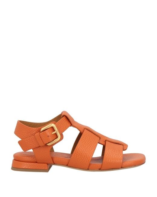 Mara Bini Orange Sandals Leather