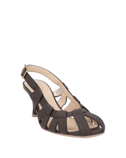 Tod's Brown Chocolate Sandals Leather