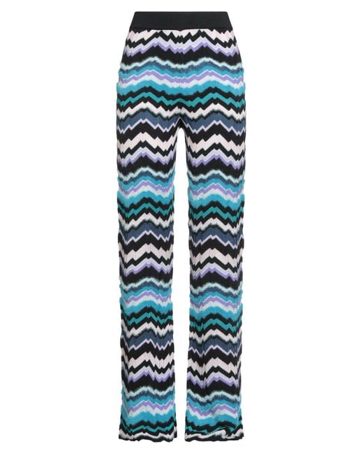 Missoni Blue Azure Pants Viscose, Wool, Polyamide