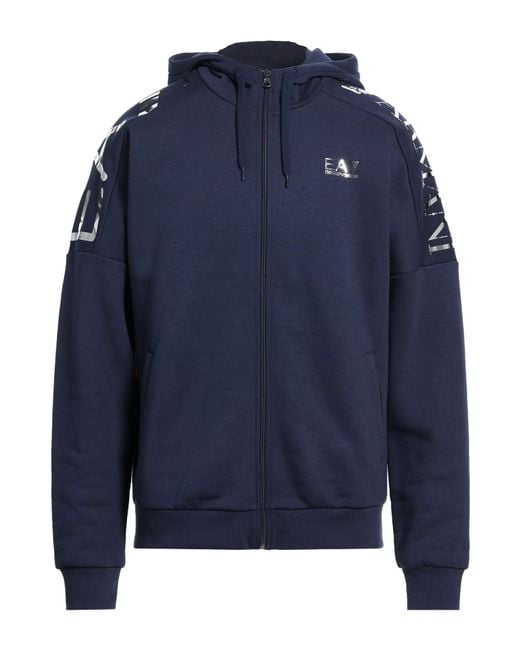 EA7 Blue Sweatshirt Cotton, Polyester for men
