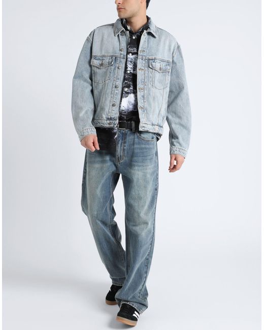 Guess Blue Denim Outerwear for men