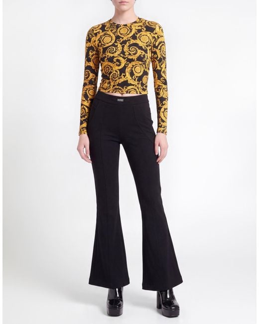 Versace Jeans Couture Black Pants Viscose, Polyamide, Elastane