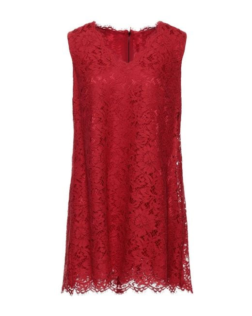 Dolce & Gabbana Red Mini Dress Cotton, Viscose, Polyamide