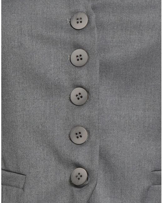 Haveone Gray Tailored Vest Polyester, Viscose, Elastane