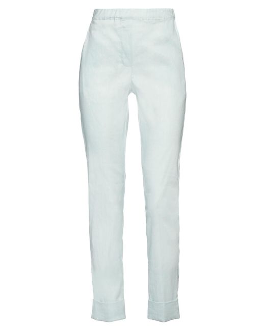 D.exterior White Pants Linen, Elastane