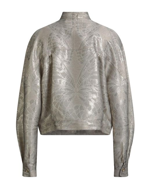 Alberta Ferretti Gray Light Jacket Polyester, Polyamide, Cotton