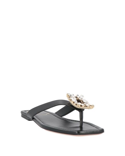 Roger Vivier Black Thong Sandal