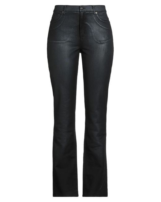 Angelo Marani Women's Black Pants Cotton, Elastane