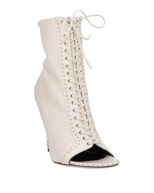 Sergio Rossi White Ankle Boots