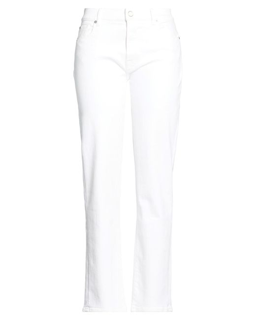 7 For All Mankind White Jeans Cotton, Lyocell, Elastomultiester, Elastane