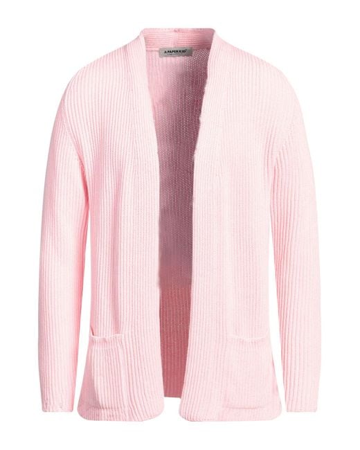 A PAPER KID Pink Cardigan for men