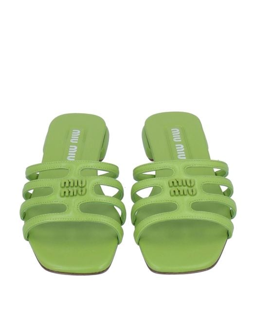 Miu Miu Green Sandals