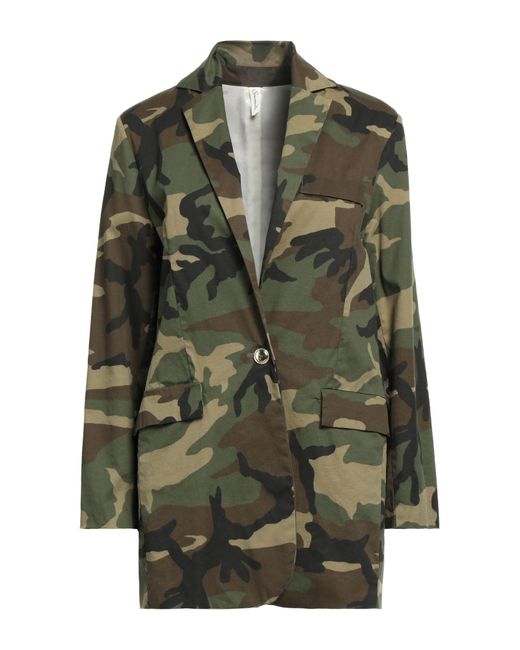 Souvenir Clubbing Cotton Suit Jacket in Military Green (Green) | Lyst UK