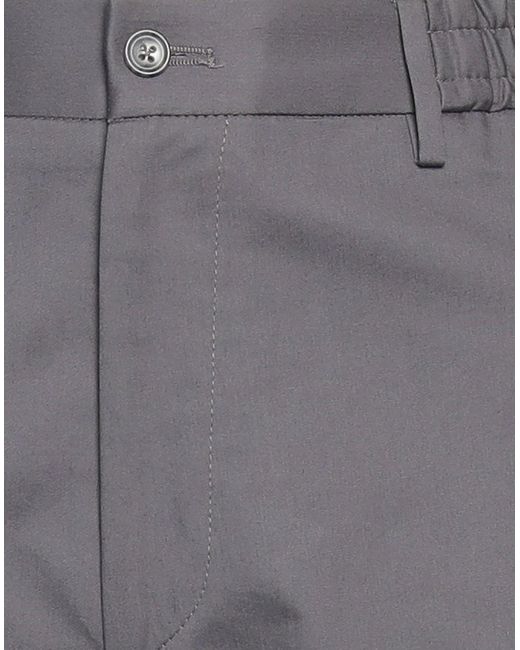 Tagliatore Gray Lead Pants Cotton, Elastane for men