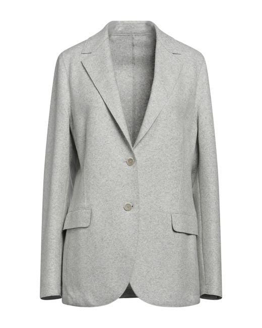 Eleventy Gray Light Blazer Wool, Polyamide