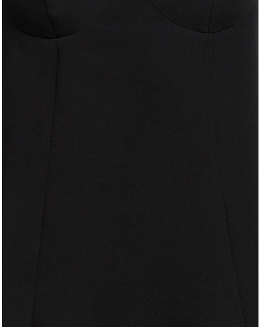 ACTUALEE Black Midi Dress