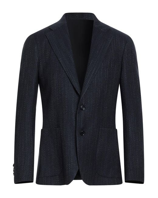 Lardini Blue Blazer Wool, Silk for men