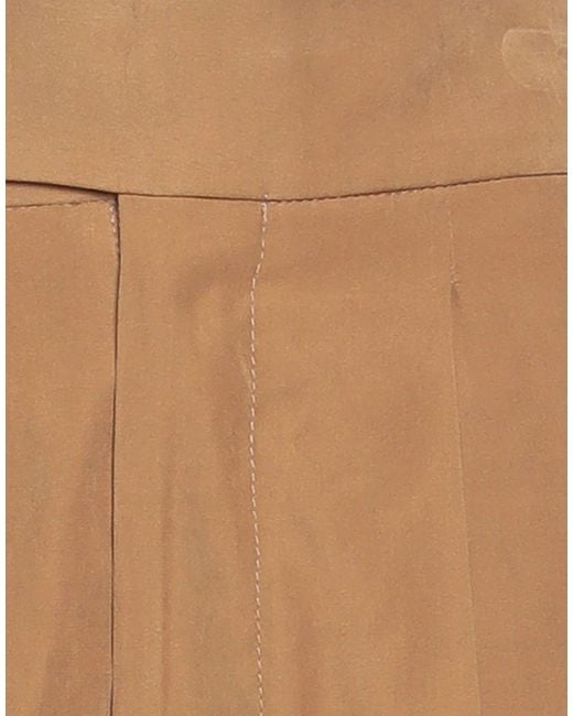 Berwich Natural Camel Shorts & Bermuda Shorts Polyester, Polyamide
