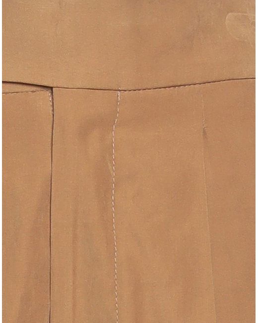 Berwich Natural Camel Shorts & Bermuda Shorts Polyester, Polyamide