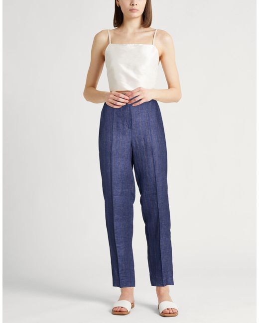 Massimo Alba Blue Pants Cotton, Elastane