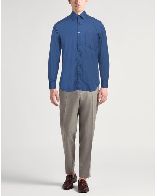 Aspesi Blue Shirt Cotton for men