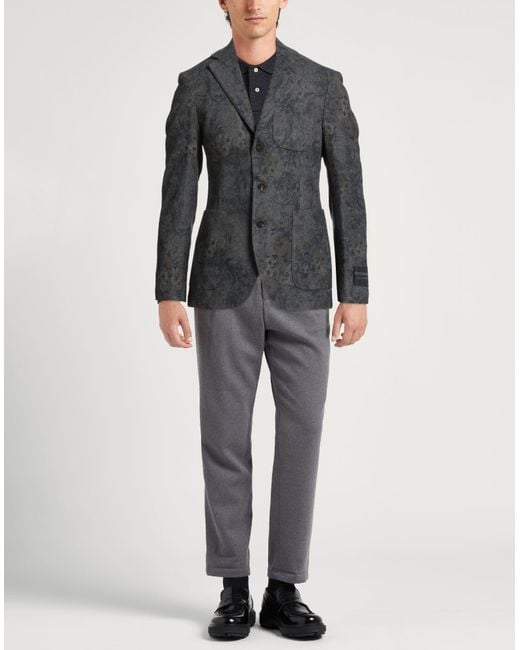 Messagerie Black Blazer Wool, Polyester for men