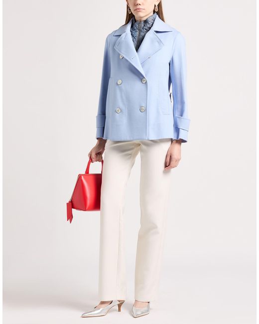 Moorer Blue Sky Coat Virgin Wool, Polyamide