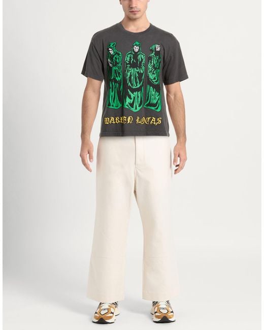 Warren Lotas Green Charcoal T-Shirt Cotton for men